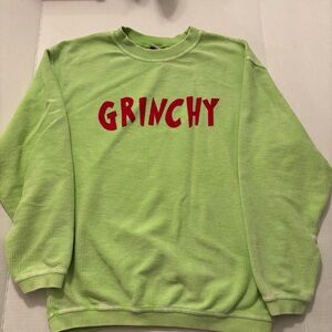 Chica d Distressed holiday shirt oversized size small